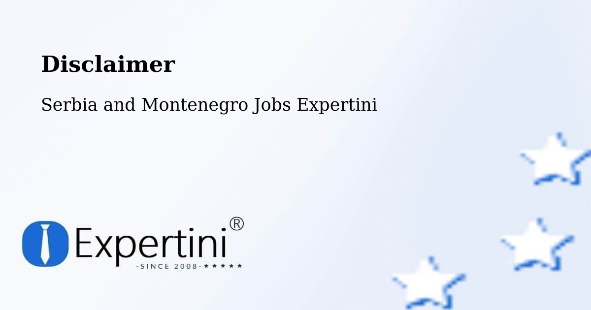 Disclaimer – Lethbridge - Serbia and Montenegro Jobs Expertini