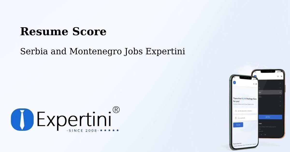Resume Score & Job Description Match Tool – Lethbridge - Serbia and Montenegro Jobs Expertini